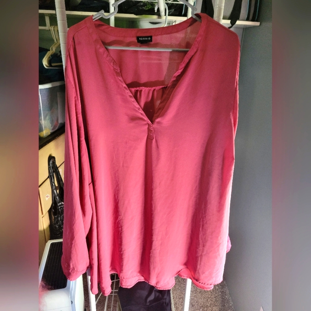 Torrid size 4 sheer muave top
